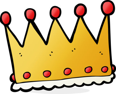 Bir insan tarafından çizilmiş karikatür tacı