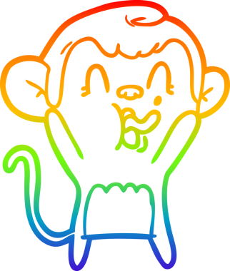 gökkuşağı gradyan çizgisi insan tarafından çizilmiş çılgın bir çizgi maymun çizimi