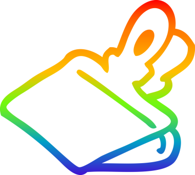 bir insan tarafından çizilmiş bir karikatür kağıdının gradyan çizimi