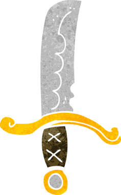 Bir insan tarafından çizilmiş bir kılıç.