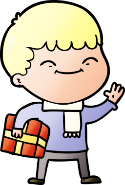 Bir insan tarafından çizilmiş mutlu çocuk çizgi filmi.