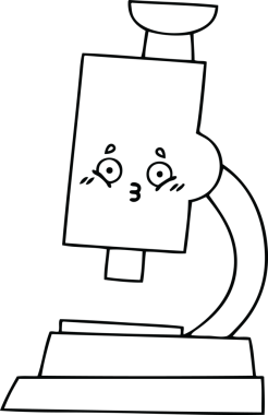 Bir insan tarafından çizilmiş bir mikroskop çizimi