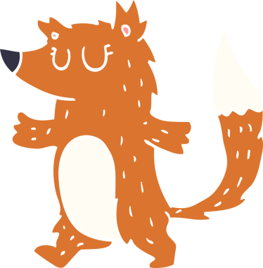 Bir insan tarafından çizilmiş karalama tilkisi.