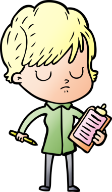 Bir insan tarafından çizilmiş karikatür kadın.