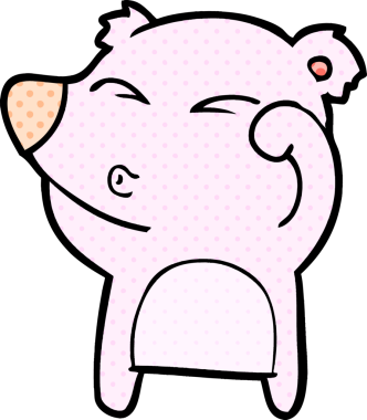 Bir insan tarafından çizilmiş yorgun ayı gözleri.