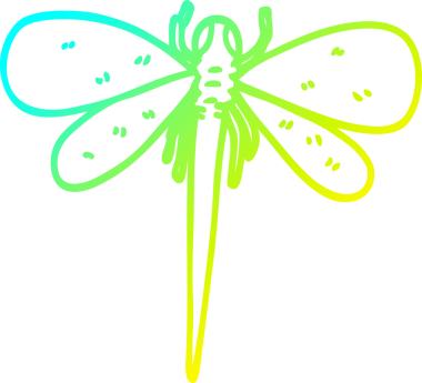 Bir çizgi filmin soğuk gradyan çizimi bir insan tarafından çizilmiş dev bir böcek.