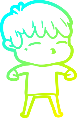 Bir insan tarafından çizilmiş karikatür çizimi.