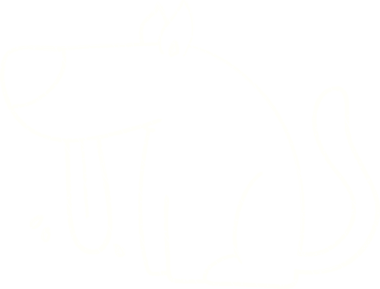 Bir insan tarafından çizilmiş nefes nefese köpek tebeşiri.