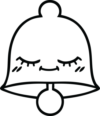 Bir insan tarafından çizilmiş bir çanın çizgi çizimi