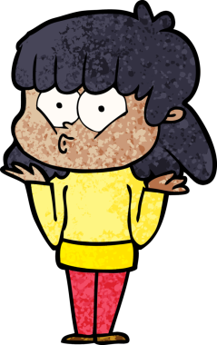 Bir insan tarafından çizilmiş ıslık çalan kız.