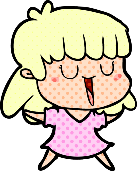 Bir insan tarafından çizilmiş karikatür kadın.