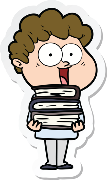 Bir insan tarafından çizilmiş mutlu bir adamın çıkartması.