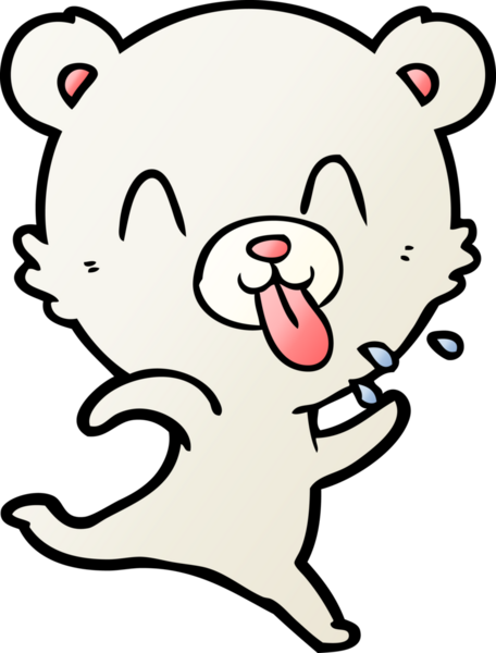 kaba karikatür kutup ayısının insan tarafından çizilmiş dili.