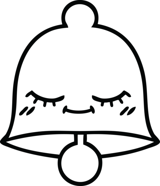 Bir insan tarafından çizilmiş bir çanın çizgi çizimi