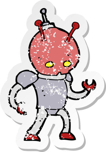 Bir insan tarafından çizilmiş bir uzay adamının gerilimli çıkartması.