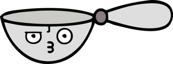 Bir insan tarafından çizilmiş bir kaşık karikatürü.