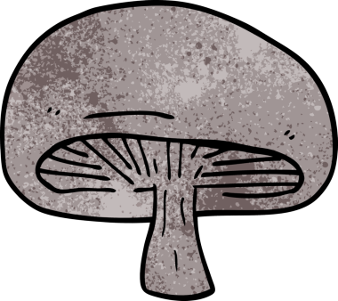 Bir insan tarafından çizilmiş karalama mantarı.