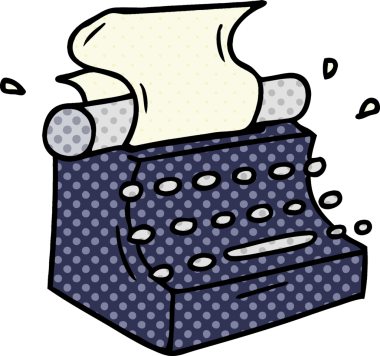 Bir insan tarafından çizilmiş eski moda daktilo karalaması.