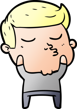 Bir insan tarafından çizilmiş karikatür mankeni adam.