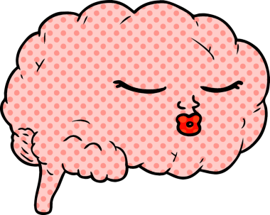 bir insan tarafından çizilmiş çizgi film beyni