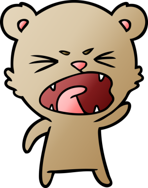 Bir insan tarafından çizilmiş bir çizgi film karakteri.