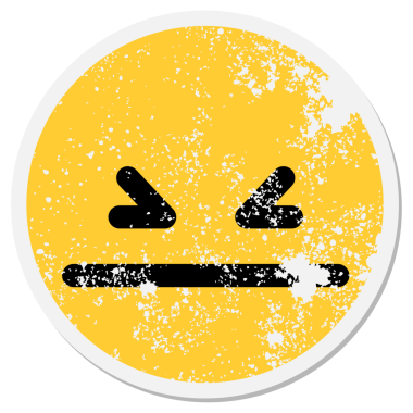 Bir insan tarafından çizilmiş sinir bozucu bir yüz çemberi.