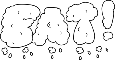 Bir insan tarafından çizilmiş siyah beyaz FAT sembolü.