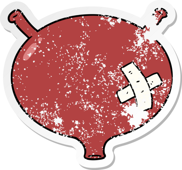 Bir insan tarafından çizilmiş karikatür mesanesinin sıkıntılı çıkartması.