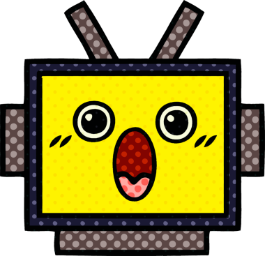 Bir insan tarafından çizilmiş robot kafanın çizgi romanı.