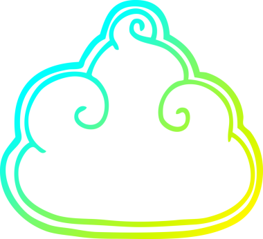 Bir insan tarafından çizilmiş bir karikatür fırtına bulutu çizimi