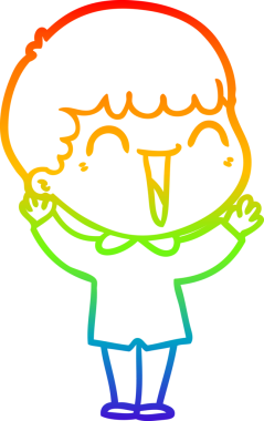 Bir insan tarafından çizilmiş mutlu bir adamın çizgi çizimi.