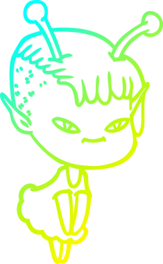 Bir insan tarafından çizilmiş, soğuk bir çizgi roman çizimi.