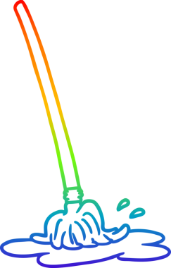 bir insan tarafından çizilmiş ıslak bir çizgi film paspasının çizimi