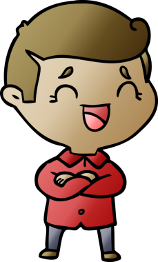 Bir insan tarafından çizilmiş gülen adam.