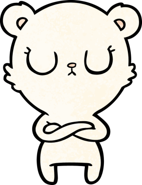 Bir insan tarafından çizilmiş barışçıl karikatür kutup ayısı