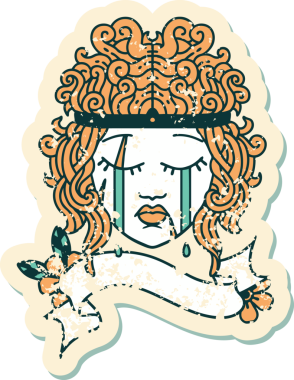 Retro Dövme Tarzı İnsan Barbar Karakteri