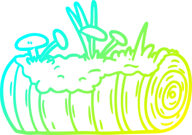 Bir insan tarafından çizilmiş mantarlı eski bir karikatür çizimi.