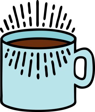 Bir insan tarafından çizilmiş geleneksel kahve tarzında dövme.