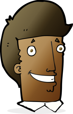 Bir insan tarafından çizilmiş mutlu bir adam.