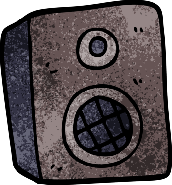 Bir insan tarafından çizilmiş karalama hoparlörü.