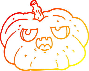 Bir insan tarafından çizilmiş bir çizgi balkabağı çizimi