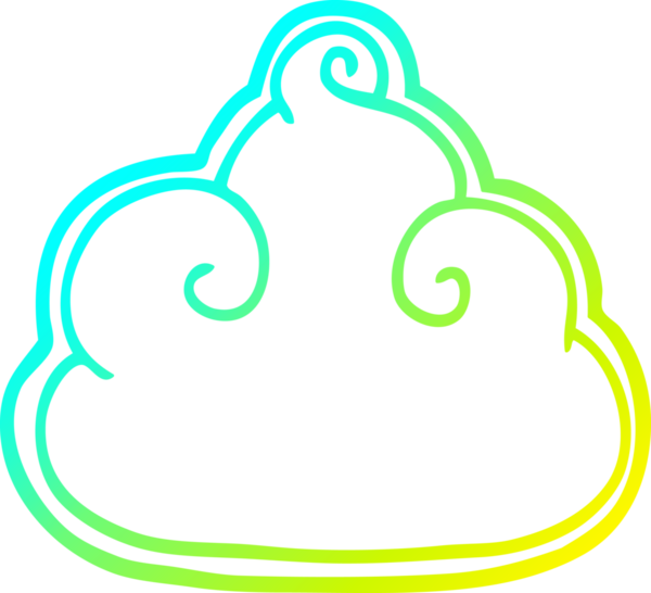 Bir insan tarafından çizilmiş bir karikatür fırtına bulutu çizimi