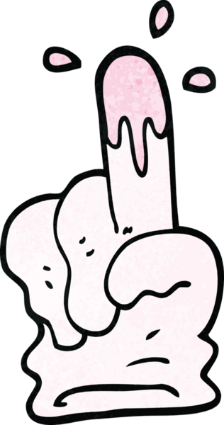 Bir insan tarafından çizilmiş tıbbi eldiven.