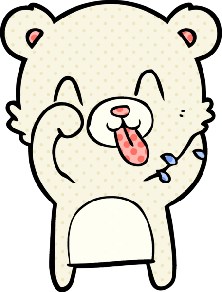 kaba karikatür kutup ayısının insan tarafından çizilmiş dili.