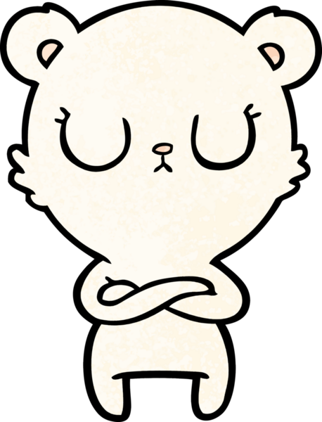 Bir insan tarafından çizilmiş barışçıl karikatür kutup ayısı