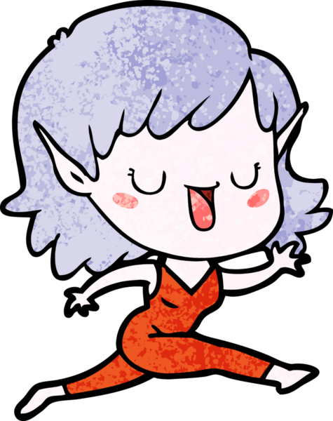 Bir insan tarafından çizilmiş bir elf kızı.