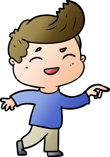 Bir insan tarafından çizilmiş gülen çizgi film adamı.