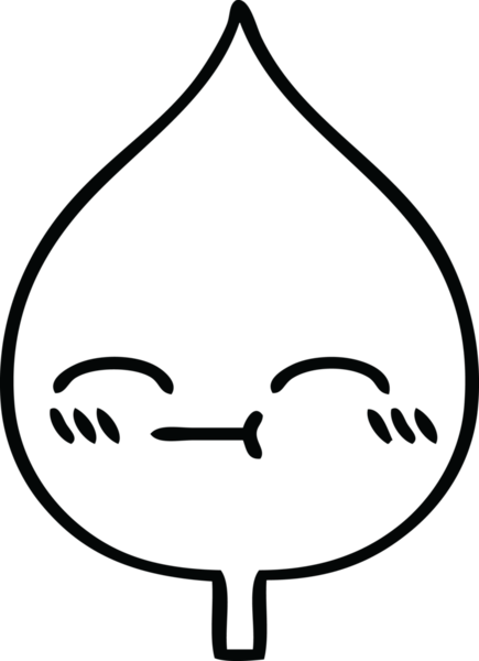 Bir insan tarafından çizilmiş dışavurumsal yaprağın çizgi çizimi