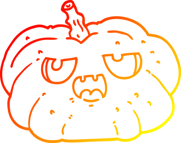 Bir insan tarafından çizilmiş bir çizgi balkabağı çizimi