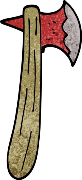 Bir insan tarafından çizilmiş karalama baltası.